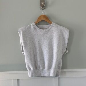 On trend Wilfred Free Sleeveless Top (sweatshirt material) shoulder pad detail